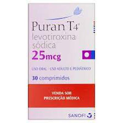 Puran T4 25Mcg Sanofi 30 Comprimidos